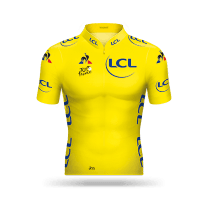 Yellow cycling jersey
