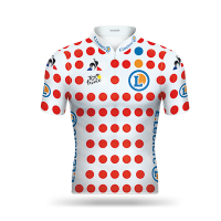 polka dot cycling jersey